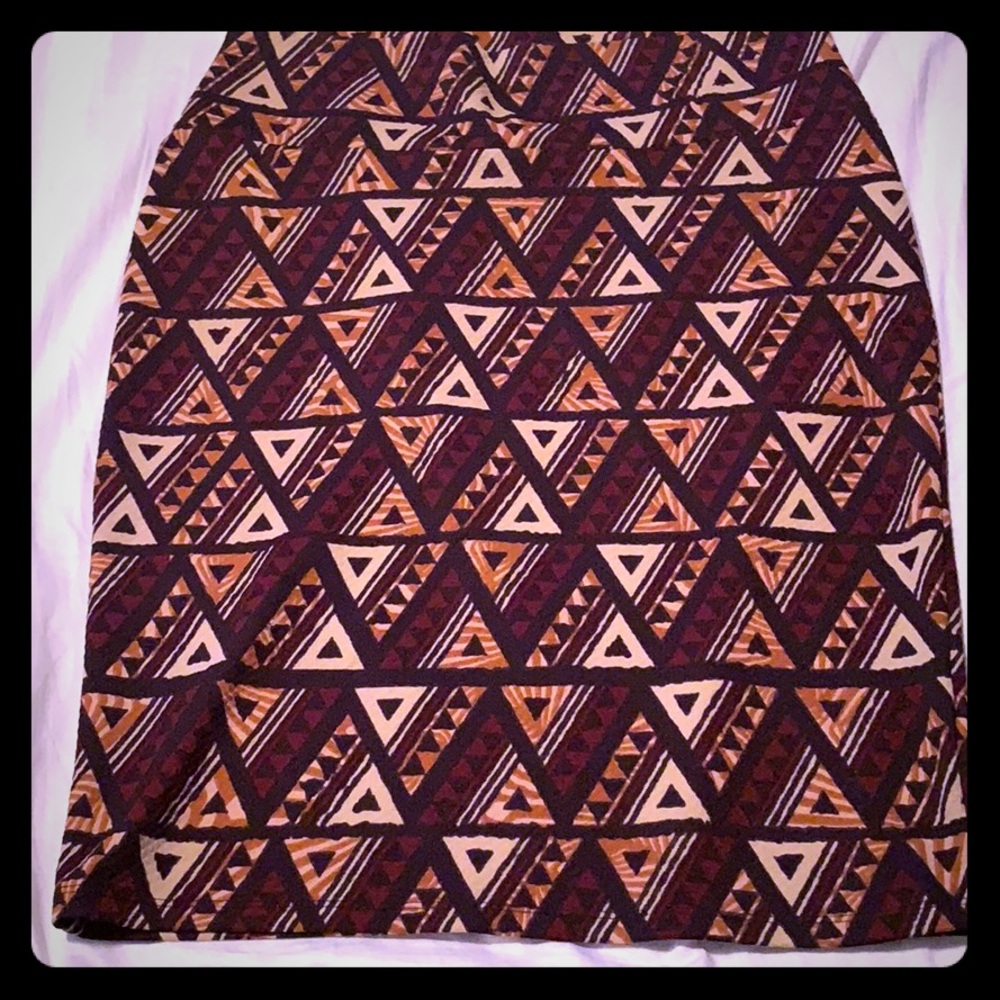 LULAROE PRINT CASSIE SKIRT GEOMETRIC AZTEC